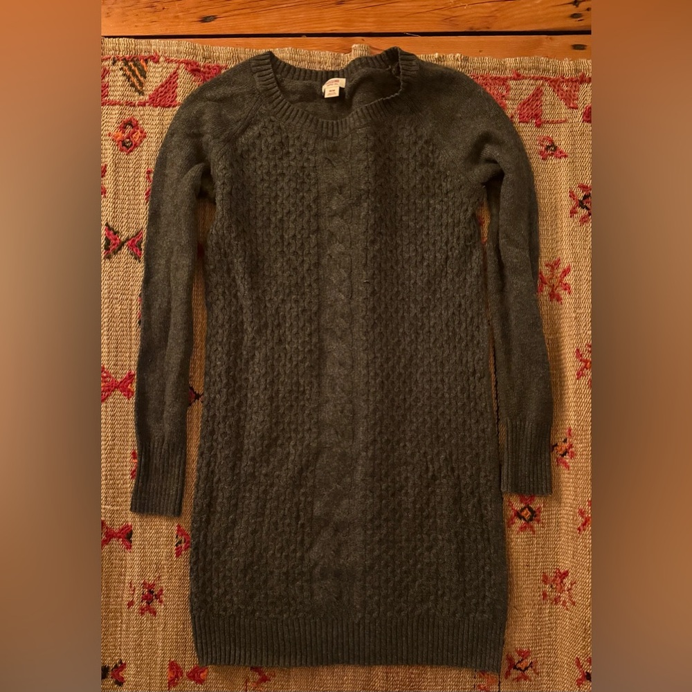Mossimo Supply Co. Dark Grey Cable Knit Sweater